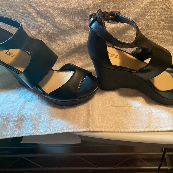 Black wedge sandal - Picture 3 of 7